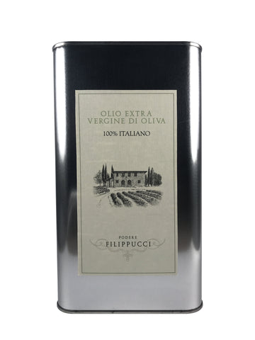 Olio Extra Vergine di oliva 100% italiano in lattina 3 litri Podere Filippucci 2024