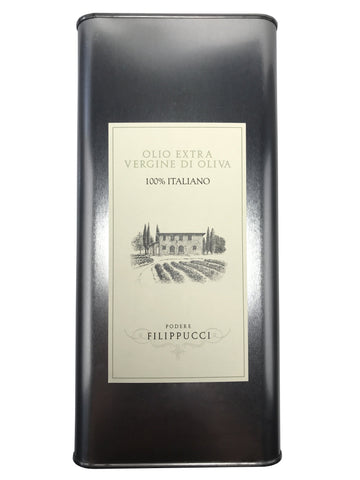 Olio Extra Vergine di oliva 100% italiano in lattina 5 litri Podere Filippucci 2023